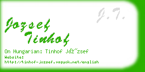 jozsef tinhof business card